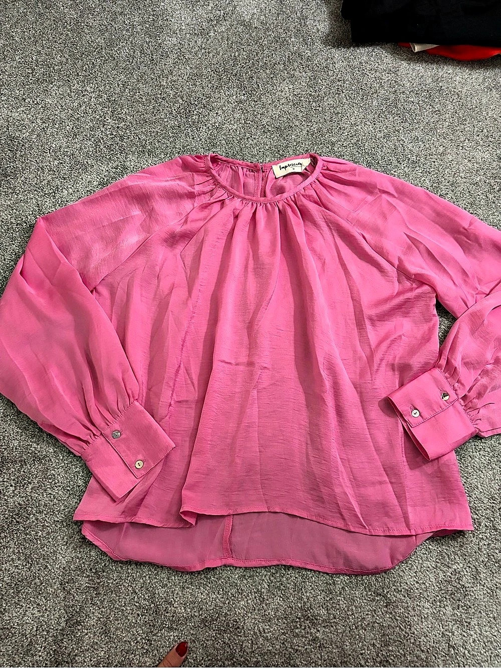 Impression Pink Blouse Size Medium Like New